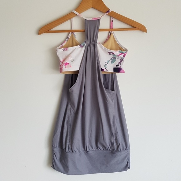 LULULEMON No Limits Tank Fossil Blurred Blossoms 4 - Picture 3 of 6